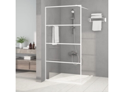Vidaxl Divisória De Chuveiro Branco 100x195 Cm Vidro Esg Transparente