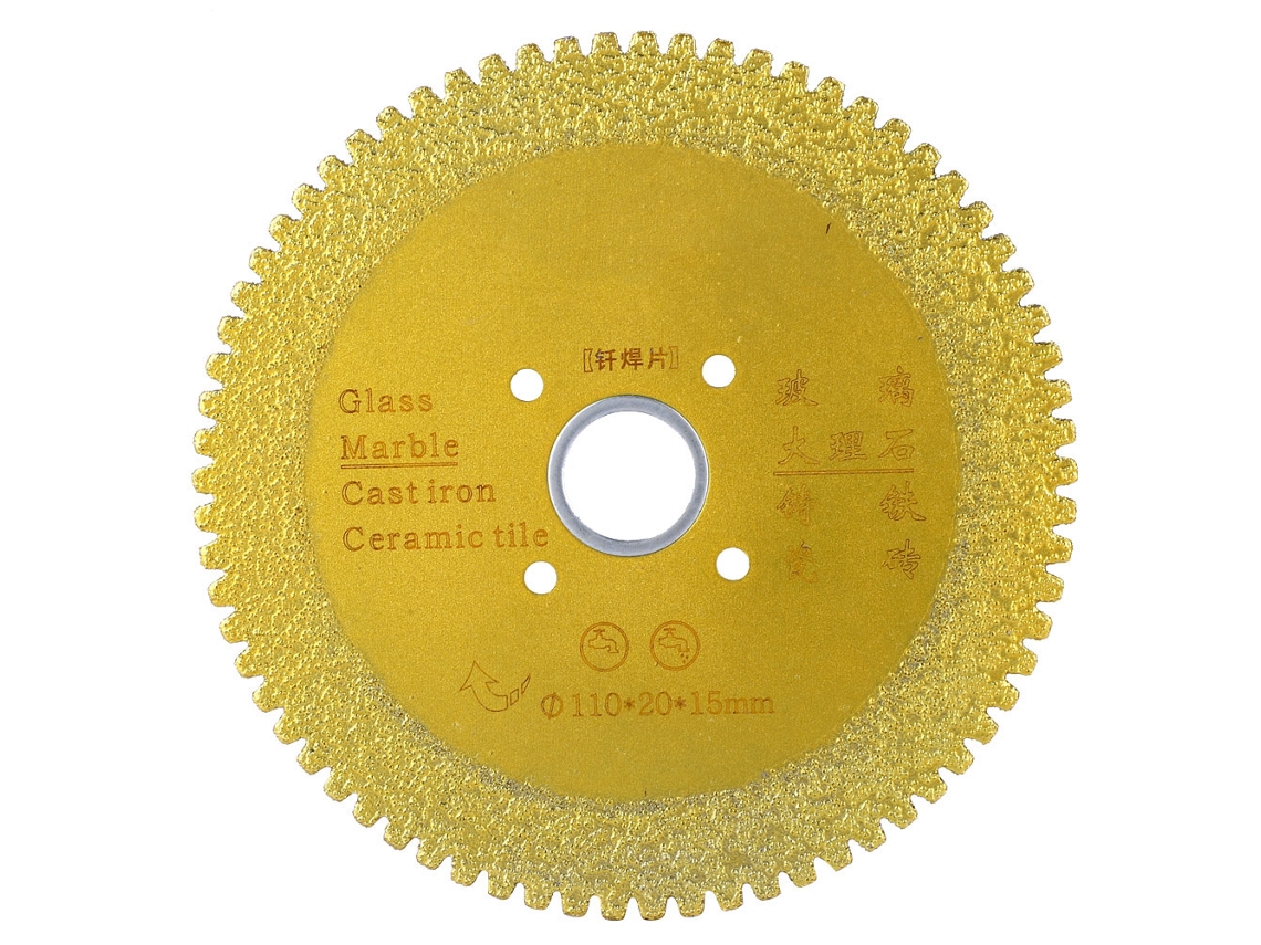 Disco De Corte E Retificação Em Diamante 110mm Para Cerâmica Vidro Pedras Serra Brazed