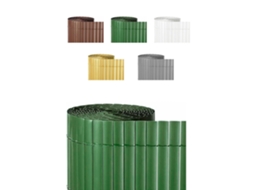 Cañizo Pvc Doble Cara 1400gr/m² | Valla Ocultación | Resistente A Rayos Uv | Bridas Fijación Incluidas Verde 1,5x3m