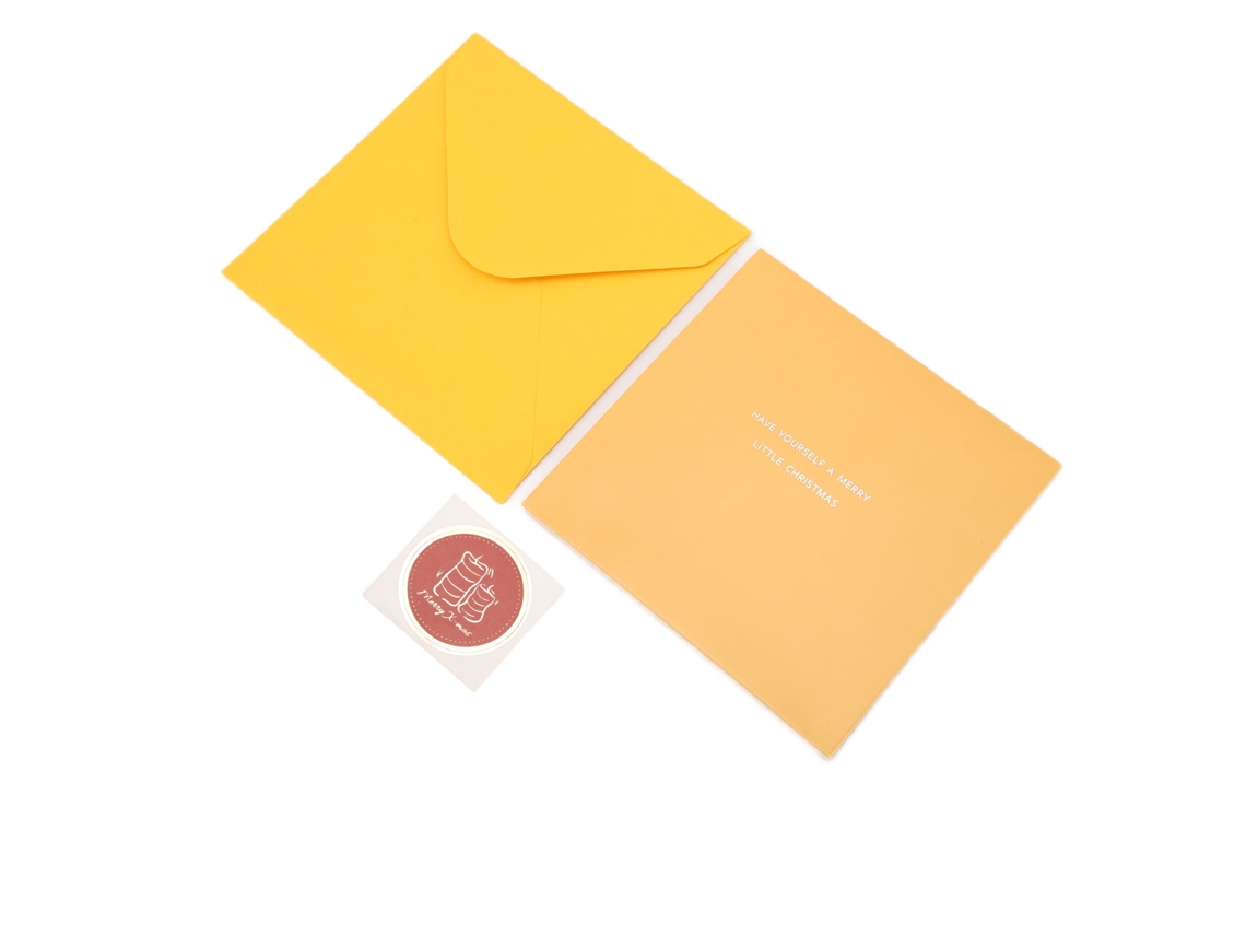 Cartão De Natal 3d Com Adesivo E Envelope