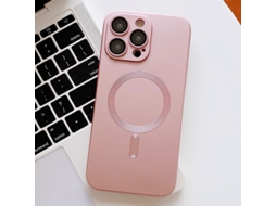 Capa Magnética Rosa Para Iphone 17 Air Com Protetor De Lente.