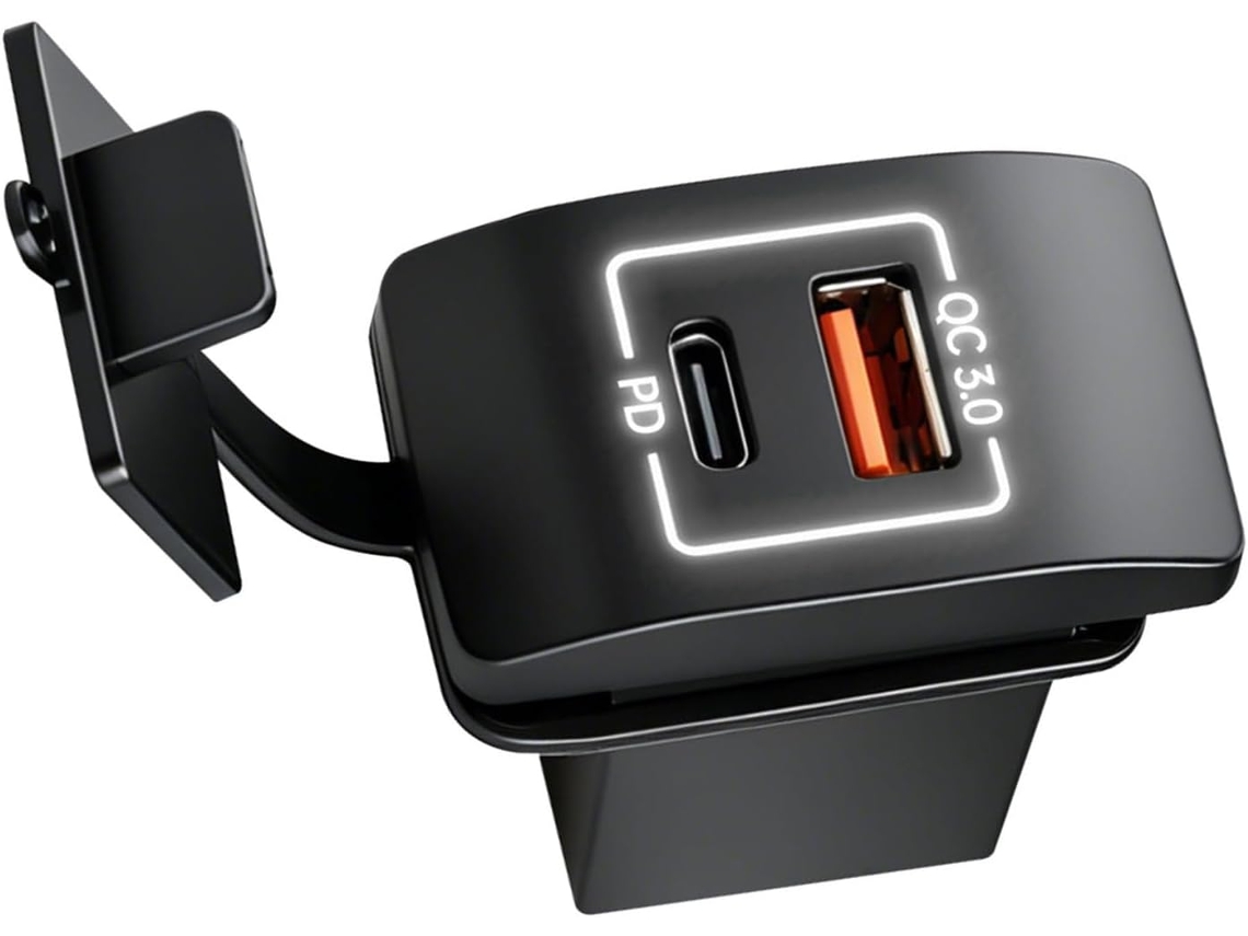 Carregador Veicular De Alta Velocidade Pd30w Type-c E 18w Usb Com