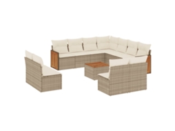 Garden Sofa Set, Garden Sofa Sets Vidaxl Bege Rattan / Vime (n/a)