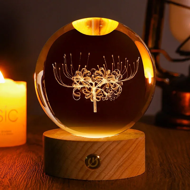 Bola de Cristal de 60mm com Gravação a Laser 3d MDUG (estilo 22 60mm)