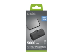 Powerbank SBS Nanotub 5.000Ma (Outlet Caixa Aberta - 10W - Preto)