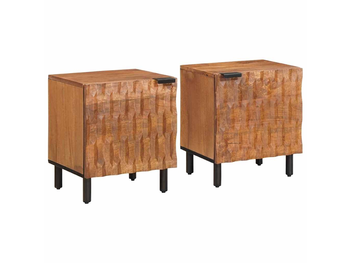 Vidaxl Armário De Cabeceira 2 Pcs Castanho 40 X 33 X 46 Cm