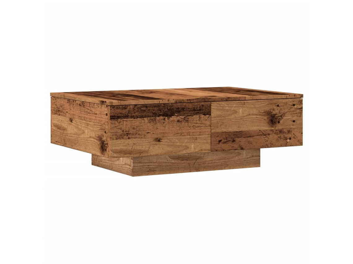 Mesa de Centro MAISON EXCLUSIVE em Derivados de Madeira Madeira Velha (90x60x31 cm)