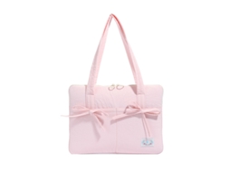 Bolsa Para Portátil Czhhmart, Modelo De Mão Em Nylon, Proteção Anti Impacto, Compatível Até 14 Polegadas Rosa