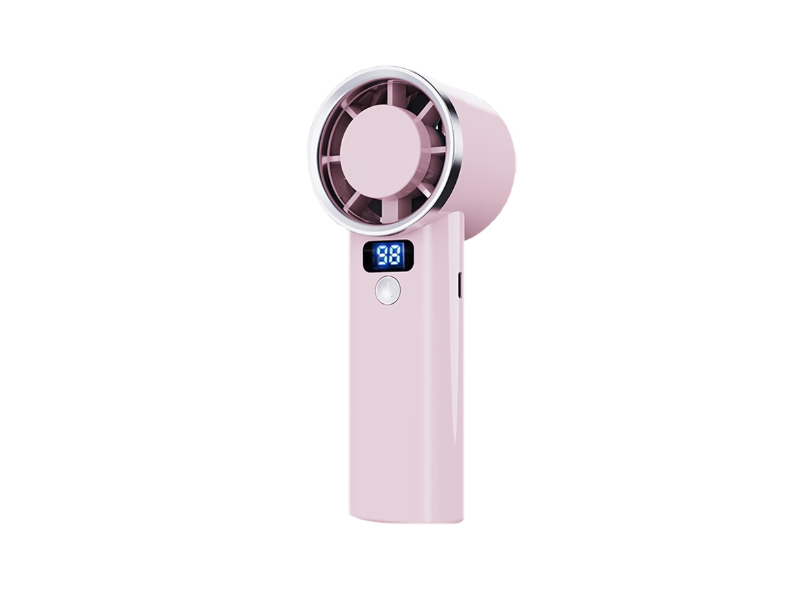 Ventilador Portátil Verde Menta: Resfriamento Portátil Com Bateria De Longa Duração Rosa