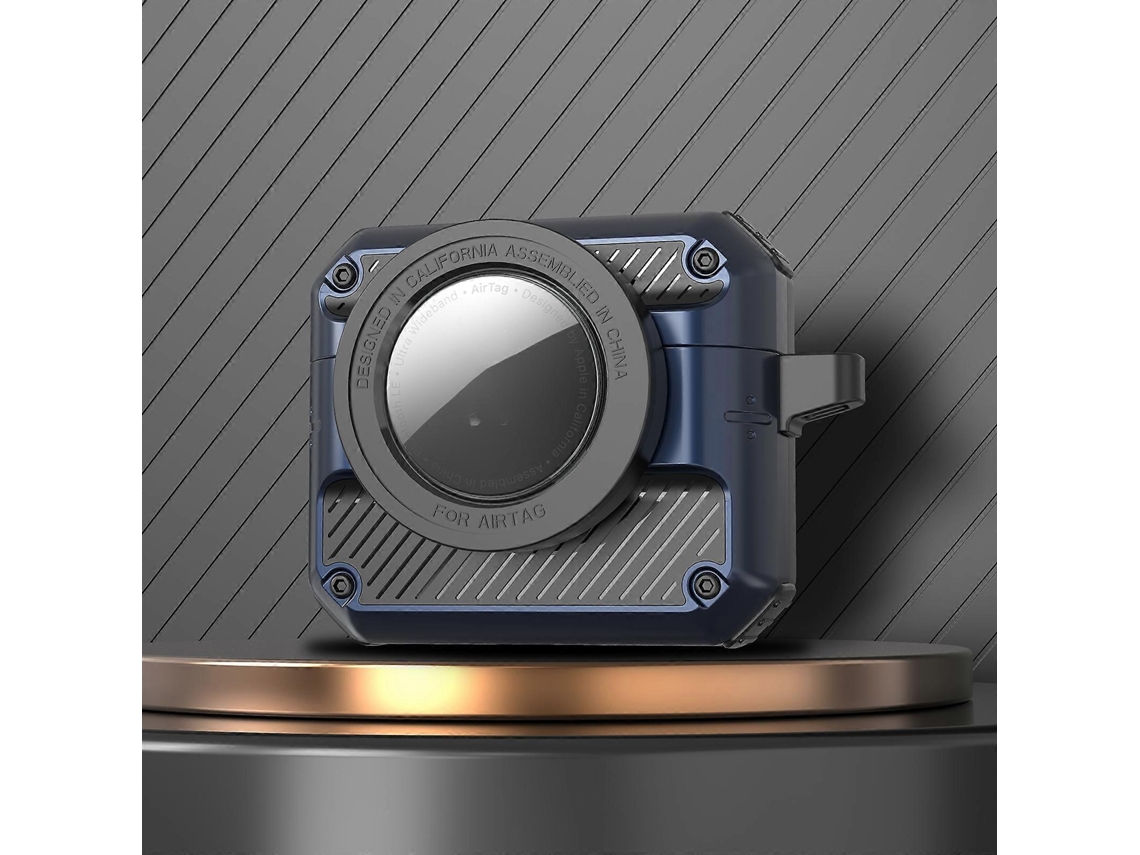 Capa para fones de ouvido AirPods 3 com botão de abertura automática, em TPU + PC, compatível com Airtag. GIECY