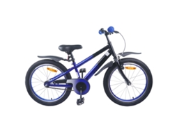 Vidaxl Bicicleta Infantil 20 Polegadas Para 6-11 Anos Azul Preto
