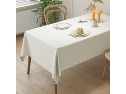 Toalha De Mesa Retangular De Pele De Cordeiro Bege, À Prova Dágua, Antiderrapante E Resistente Ao Desgaste, Adequada Para Cozinhas E Festas (10016