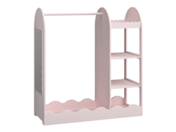 Bengaleiro Para Crianças Vestnes Com Espelho 100x94x38 Cm Cotton Candy [EN.CASA]