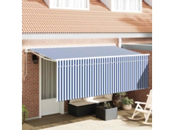 Vidaxl Toldo Retrátil Azul 350 X 200 Cm Tecido