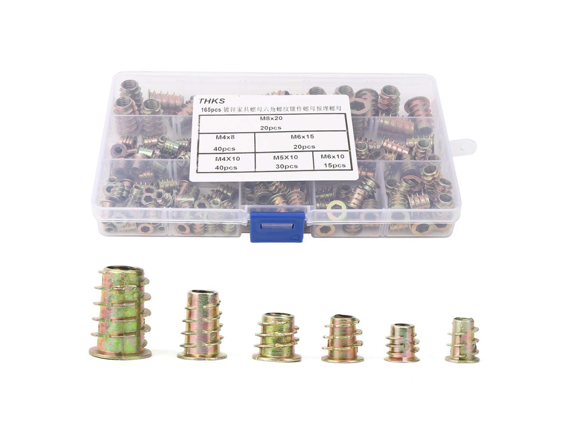 Conjunto De Móveis Pocreation Com 165 Peças Em Aço Galvanizado, Incluindo 20 Porcas Sextavadas De Aço Carbono, Porcas De