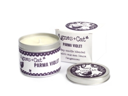 Vela em Lata Violeta de Parma 7.5X6 Cm