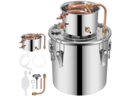 Destilador Água Aquecimento Automático 12,3l Corpo Aço Inoxidável 304 (3,3gal)