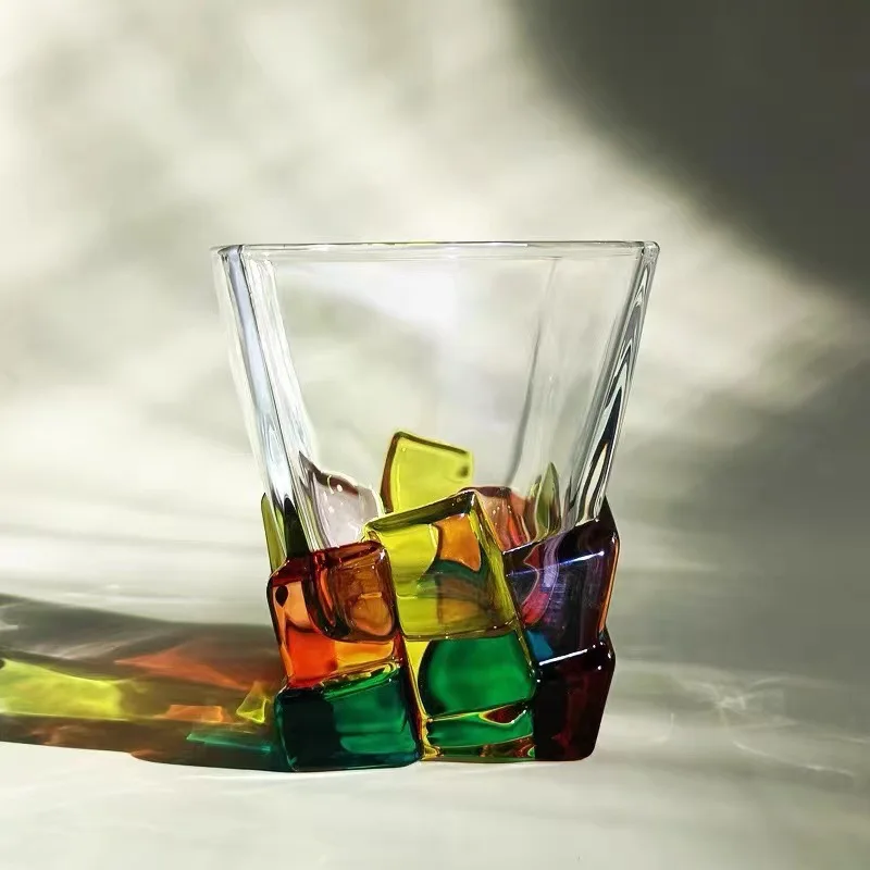 Caneca de Vidro Transparente Pintada À Mão, Ideal para Cerveja, Suco Ou Outras Bebidas Geladas. MDUG (estilo C 301 400 Ml)