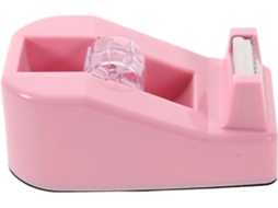 Dispensador Fita Adesiva de plástico rosa para mesa