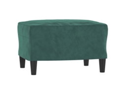 Footstool, Footstools Vidaxl Verde Veludo (60 X 50 X 41 Cm)