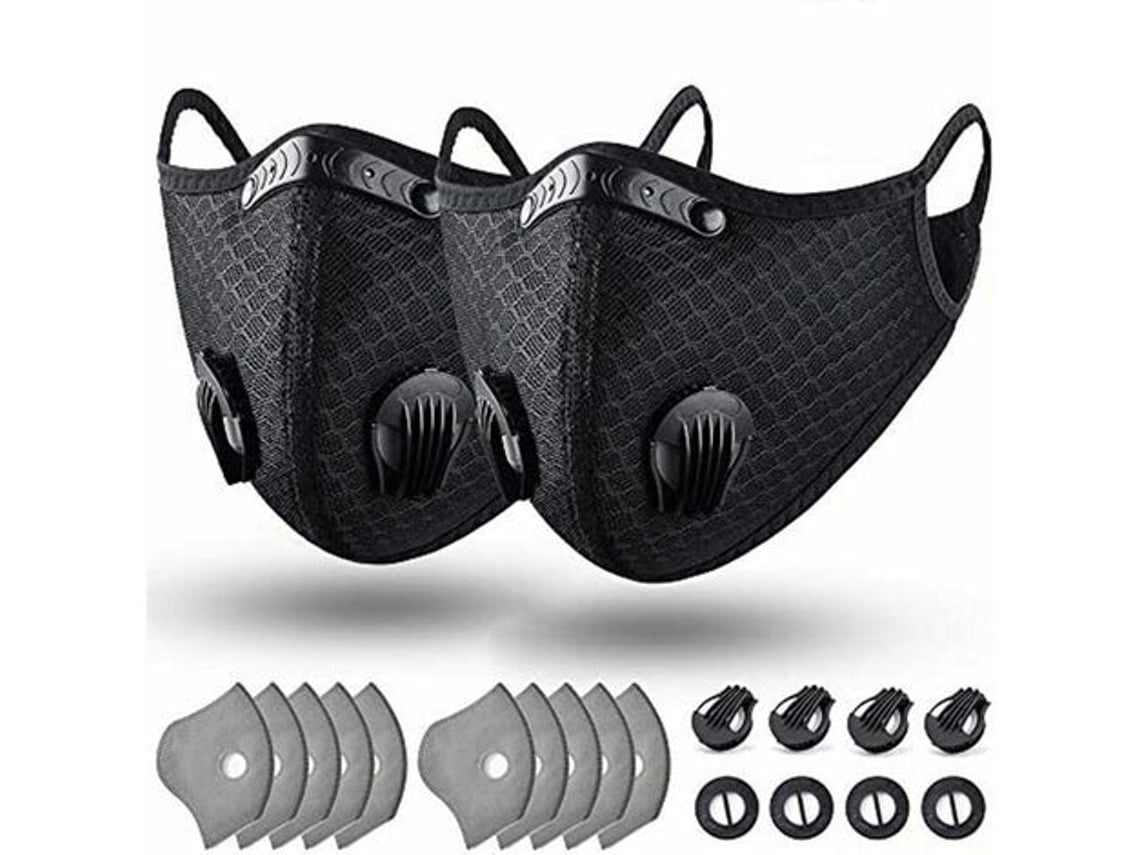Máscara Pó Carbono Ativado, Reutilizável/lavável, Filtragem 5 Camadas, Pinça Nasal Ajustável ZYBLSSBB
