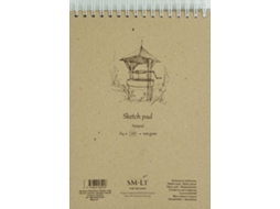 Caderno De Desenho Smlt, Formato A4, Com Argolas, Papel Branco Natural, 100 Folhas, 100g