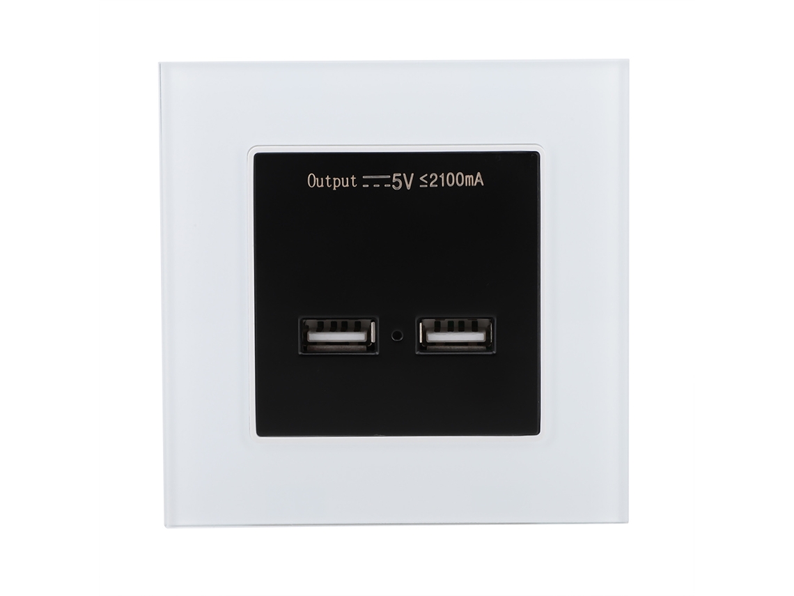 Adaptador De Tomada De Carregamento De Parede Laxiscreed Para Instalação Em Painel De Vidro Temperado