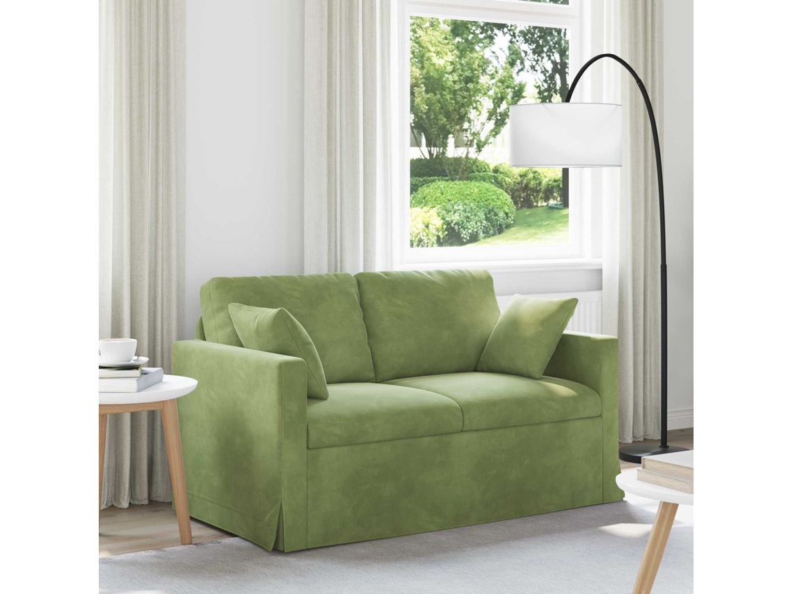 Vidaxl Sofá Verde Claro 138 X 78 X 80 Cm Veludo