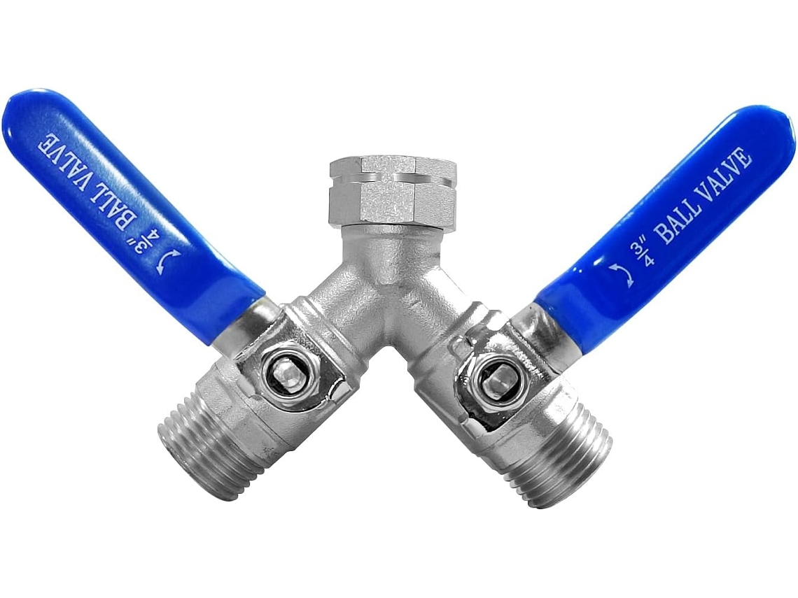 Distribuidor De Mangueira Com Válvula Y, Em Inox, Rosca Ght De 3/4" Com Cabo Longo