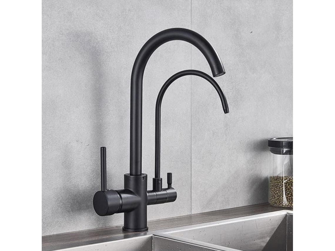Torneira Misturadora De Água Quente Com Filtro De Água Purificada Kitchen 2/3 Dourada/preta/croma