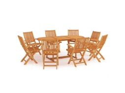 Garden Dining Set, Garden Dining Sets Vidaxl Marrom Madeira (n/a)