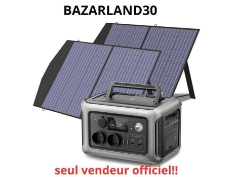 Bazarland30.allpowers R600 Gerador Solar Com 2 Painéis Solares Dobráveis De 100w, Bateria Lifep04 De 299wh, Carregamento Rápido