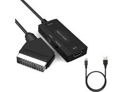 1080p Hdmi To Scart Adapter Converter With Cables Included Compat Dvd, Stb, Vhs, Retro Consoles Ntsc/pal, Plug Play Bestvite