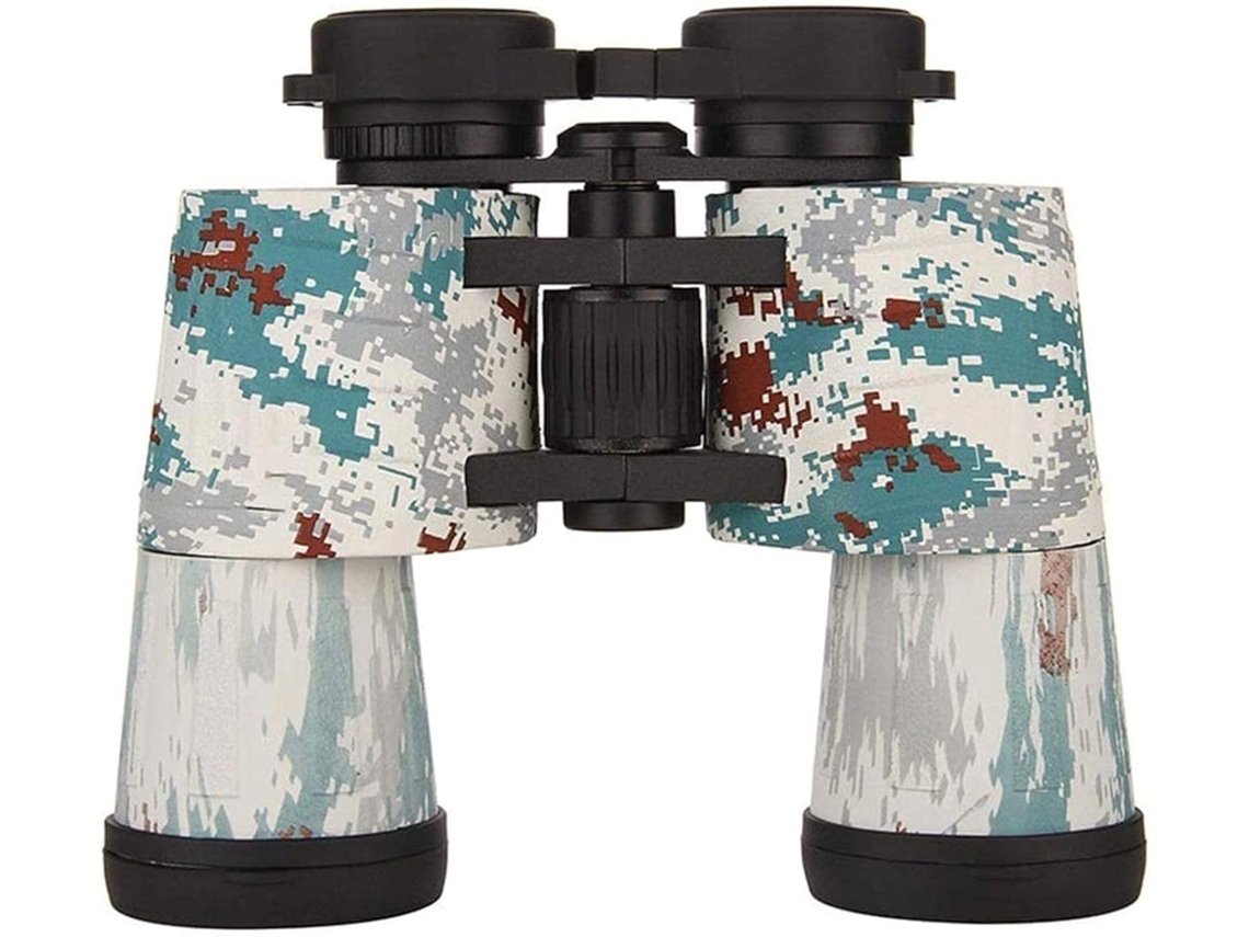 Binóculos Telescópio Monocular 10x50 Metal Tubo Duplo Camuflagem Portátil, À Prova D'água, À Prova de Choque Bak4 JYTGALX (branco)