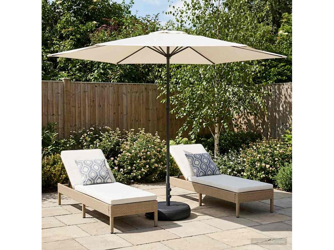 Vidaxl Parasol De Jardim Com Base 300 X 300 Cm Poliéster Retangular
