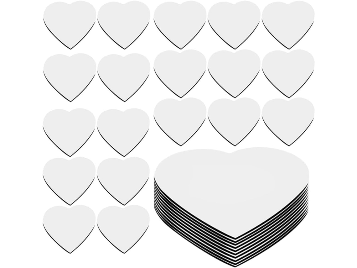 30 Adesivos Magnéticos Em Formato De Coração Para Geladeira, Material Magnético Para Projetos Diy E Decoração De Casa