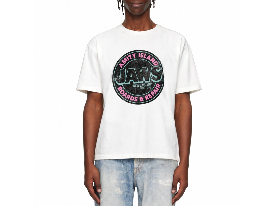 Rockinstone Jaws Movie Boards And Repair White Adult T-shirt Size:s