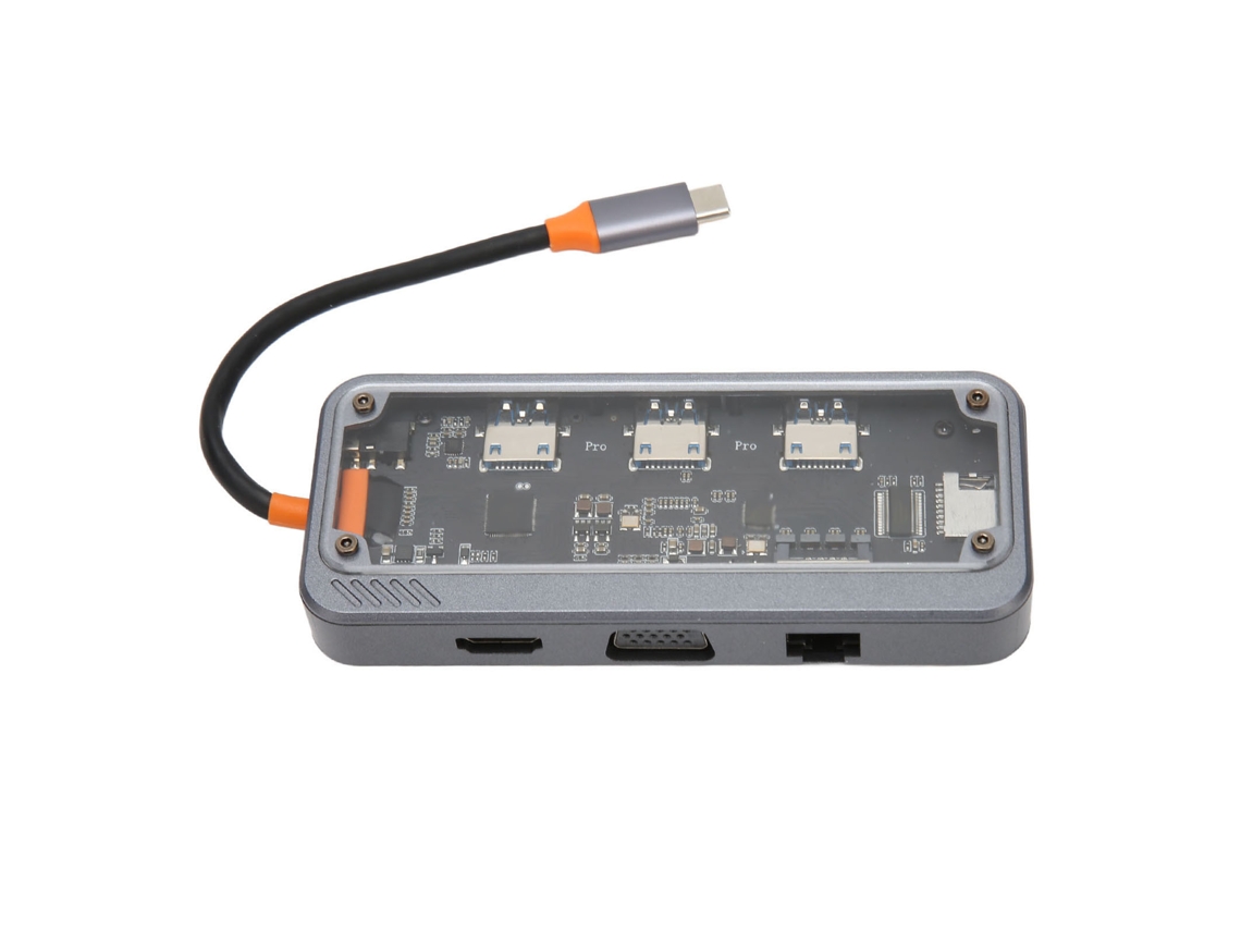 Hub Usb c 10 em 1 LAXISCREED Pd Transparente