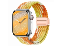 Bracelete Para Apple Watch 42/44/45/46/49mm Amarelo Alaranjado Cuich