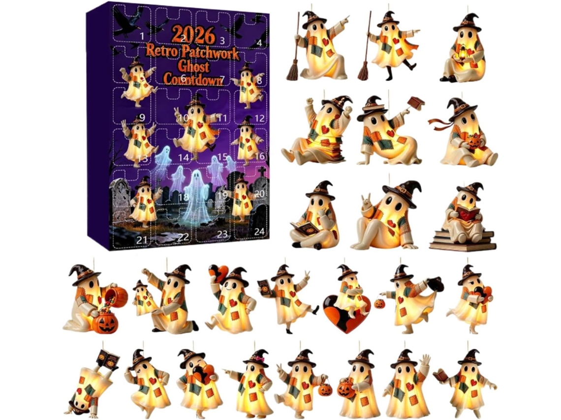 Calendário Do Advento De Halloween Com Fantasma - Decoração 2d |
