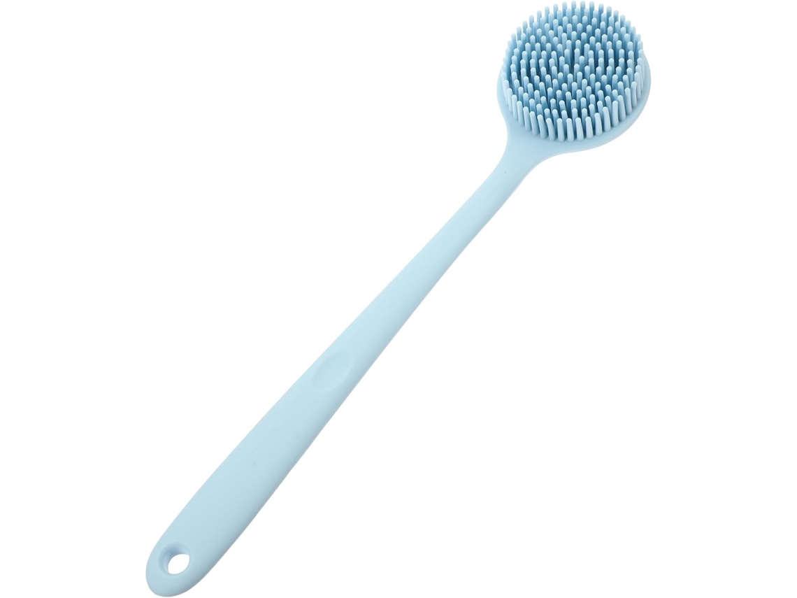Escova Esfoliante Corporal De Silicone Com Cabo Longo, Escova De Massagem Para Banho Adultos, Acessório De Banho Prático