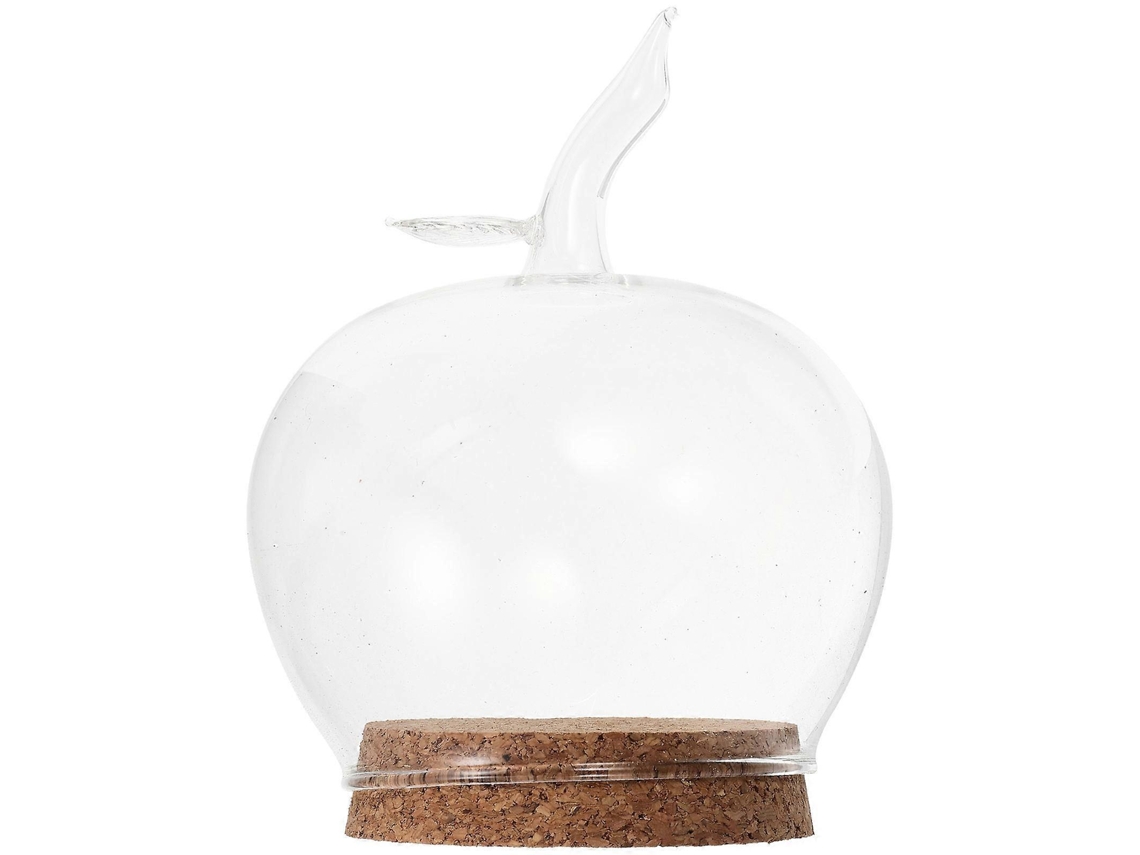 Cúpula De Vidro Com Flor Imortal E Base De Madeira, Decoração