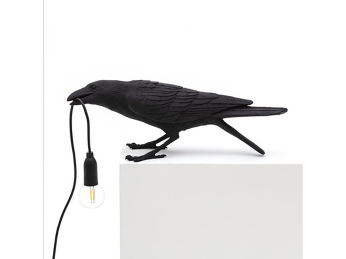 Luminária de parede moderna Seletti Bird em resina branca e branca BRILVIBERA