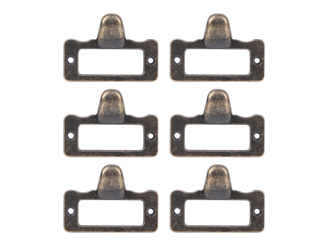 6 Alças Bronze Etiqueta Porta cartões
