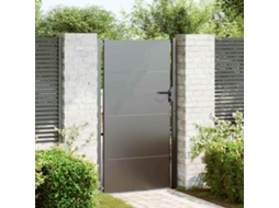 Vidaxl Portão De Jardim Preto 110 X 180 Cm Aço Revestido A Pó