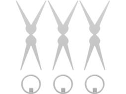 Conjunto de 3 tiras magnéticas para unhas em formato olho de gato - Inclui um círculo