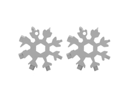Kit 2pcs Chave Multifuncional Floco de Neve 18 em 1
