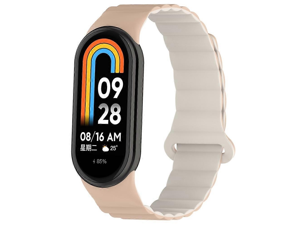 Pulseira Magnética De Silicone Bicolor Para Xiaomi Smart Band 9/8