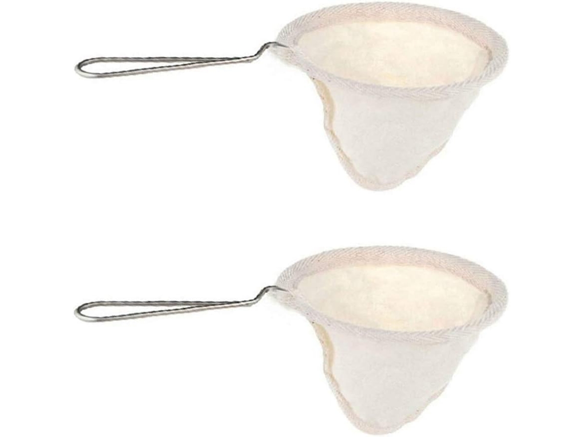 Conjunto De 2 Filtros De Café E Chá Reutilizáveis​​ Tabi Com Cabo Aço Inoxidável 4 Polegadas(dxghc)