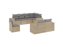 Garden Sofa Set, Garden Sofa Sets Vidaxl Bege Rattan / Vime (n/a)